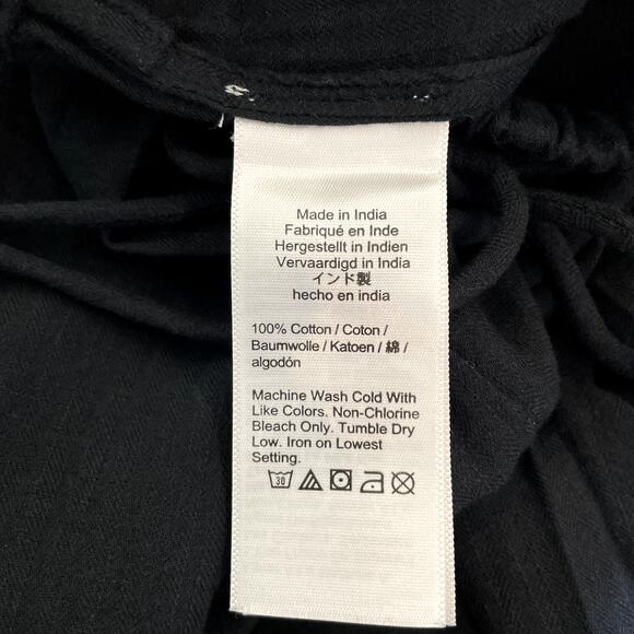 J.Crew Airy Gauze Beach Pant Elastic Waist Vacation Holiday Trip CI258 Black Med - Picture 13 of 13